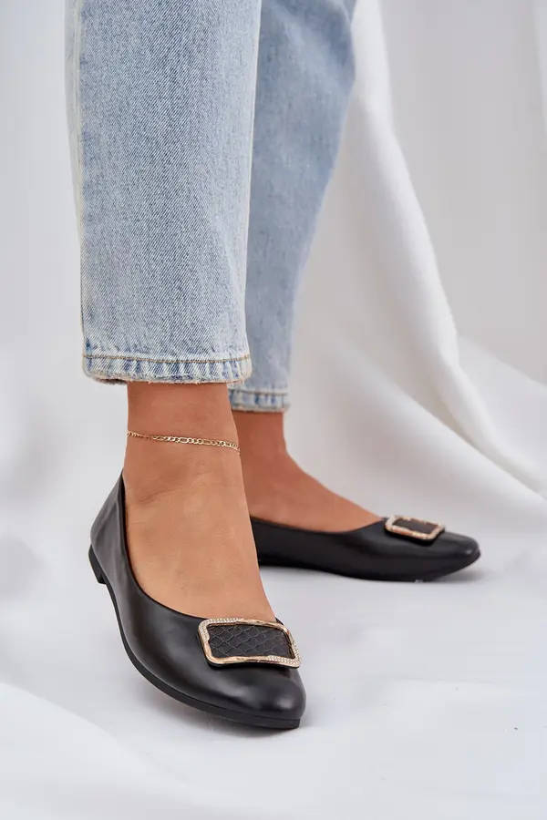 Boto PS1 Eco leather ballet flats with decoration black Tulnelia