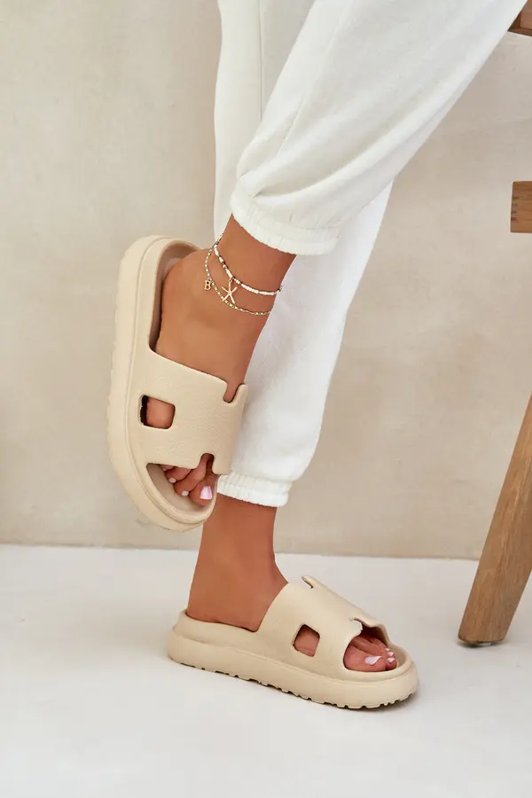 Boto PS1 Foam Slippers With Cutouts Beige Neladith