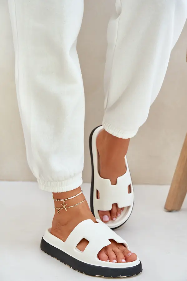 Boto PS1 Foam Slippers With Cutouts White Neladith