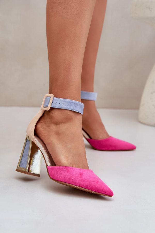 PS1 PS1 Heeled Sandals With Pointed Toes Fuchsia Gekkaria