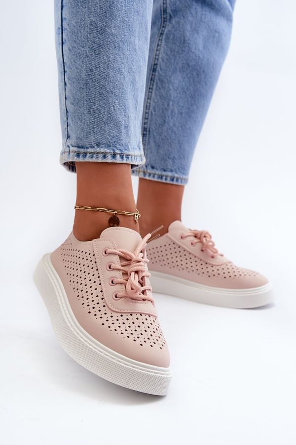 PS1 PS1 Lace-Up Platform Sneakers Pink Tanvi