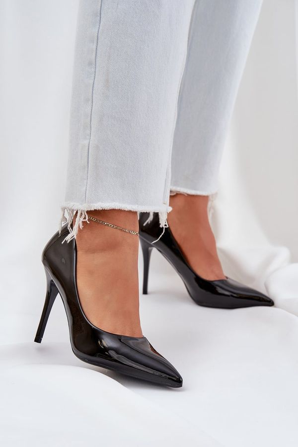 PS1 PS1 Patented High Heels With Pointed Toes Black Omenra