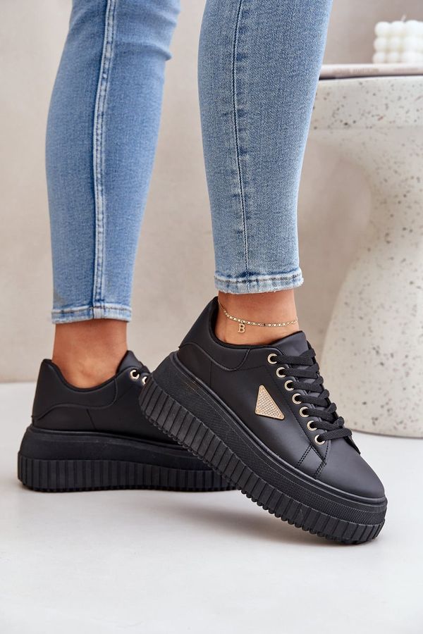 PS1 PS1 Stylish sneakers on a massive platform black Vallexia