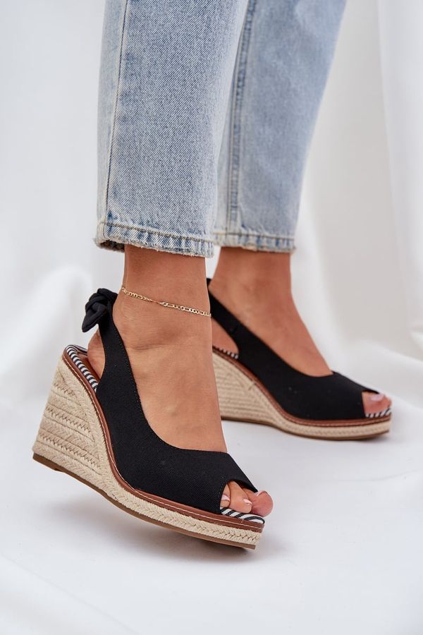 PS1 PS1 Wedge Sandals With Braiding Black Nanalis