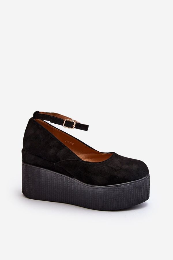 PS1 PS1 Women's Black Wedge Espadrilles Malla