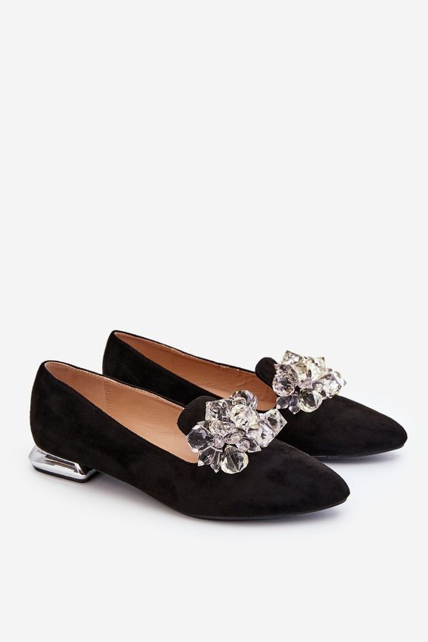 PS1 PS1 Women's Embellished Loafers With Flat Heels Black Sloane