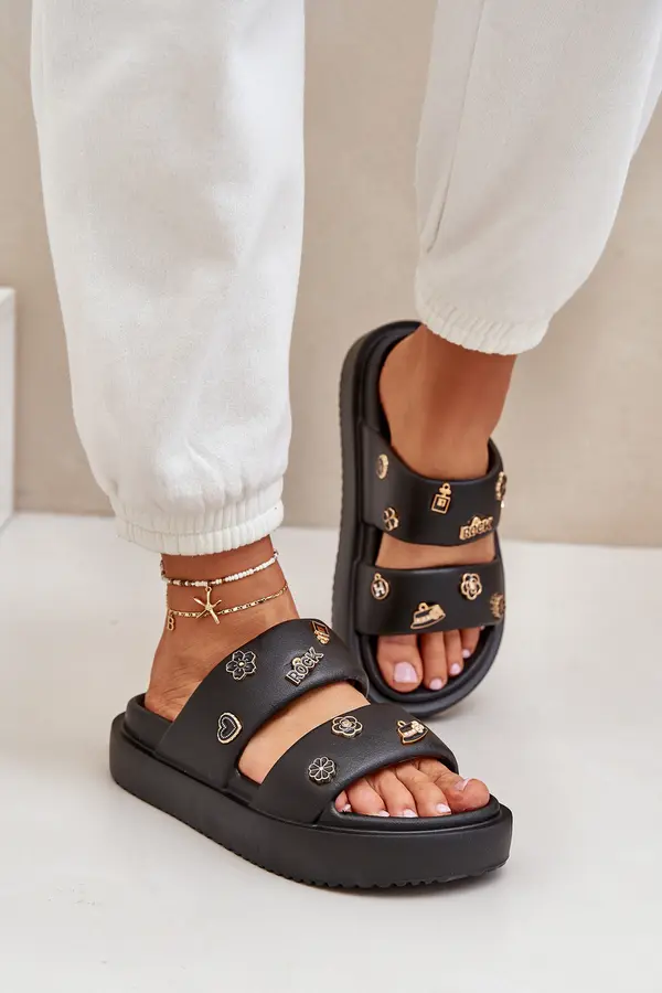 Boto PS1 Women's Foam Slippers With Clips Black Ravanala