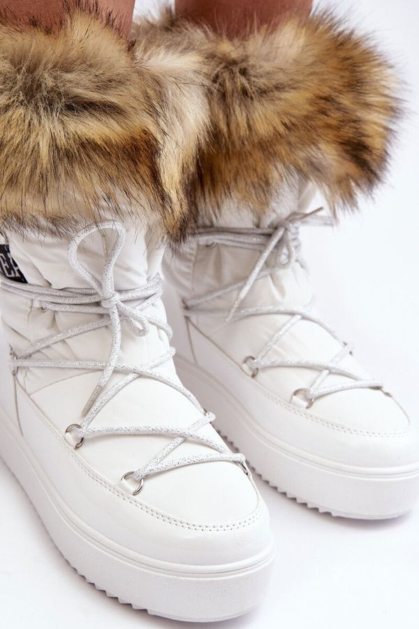 PS1 PS1 Women's Laced Snow Boots White Santero