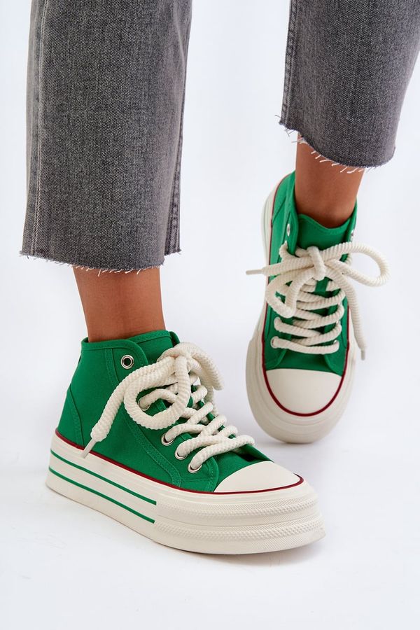 PS1 PS1 Women's Platform Sneakers in Green Aineri