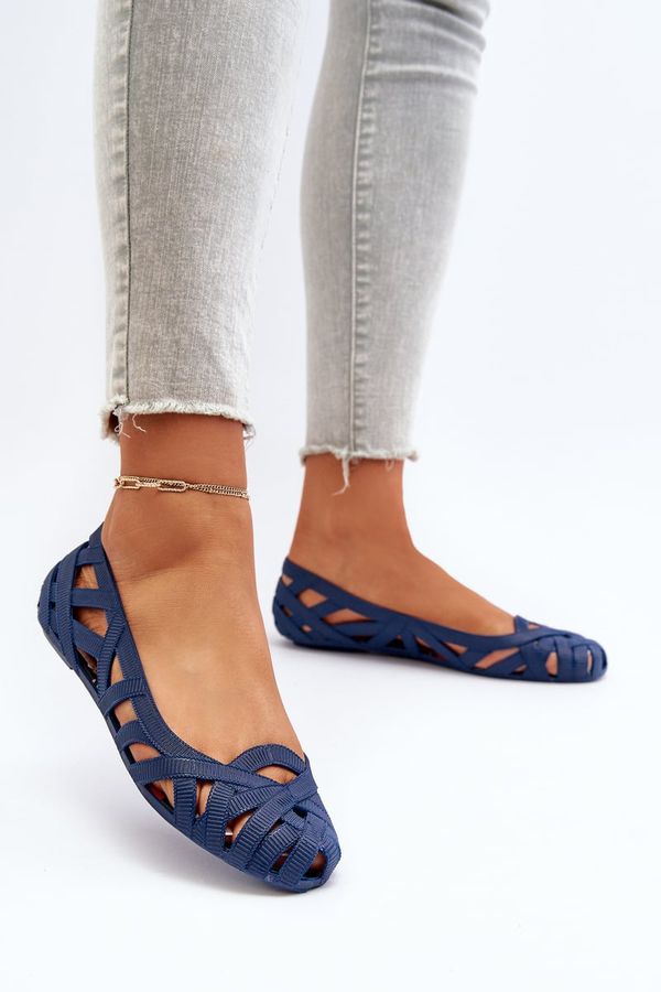 PS1 PS1 Women's Rubber Ballerina Flats Navy Blue Salam