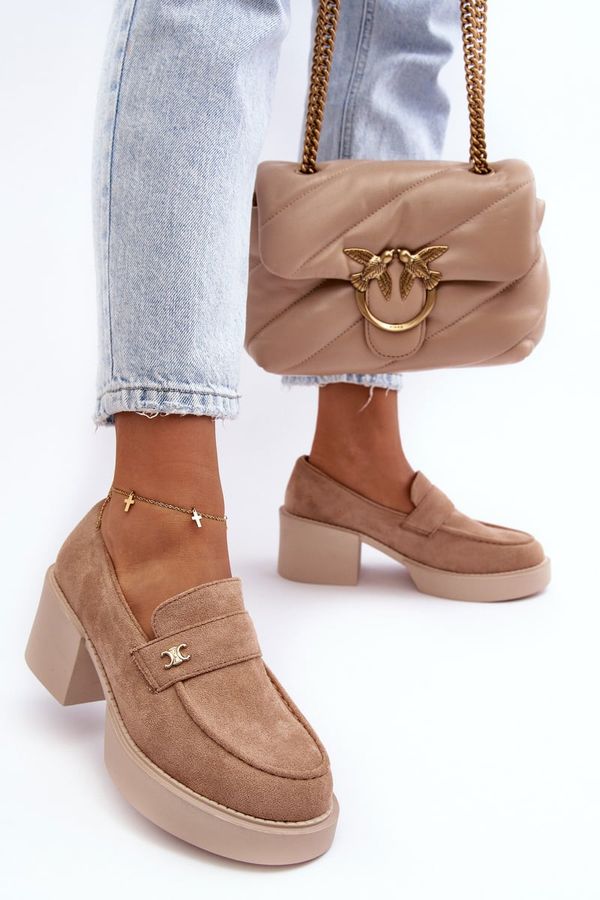 PS1 PS1 Women's Suede Heels Beige Afnira