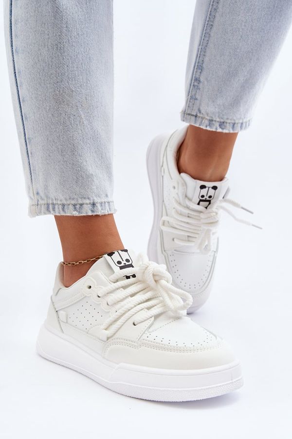 PS1 PS1 Women's White Faux Leather Sneakers Avanalis