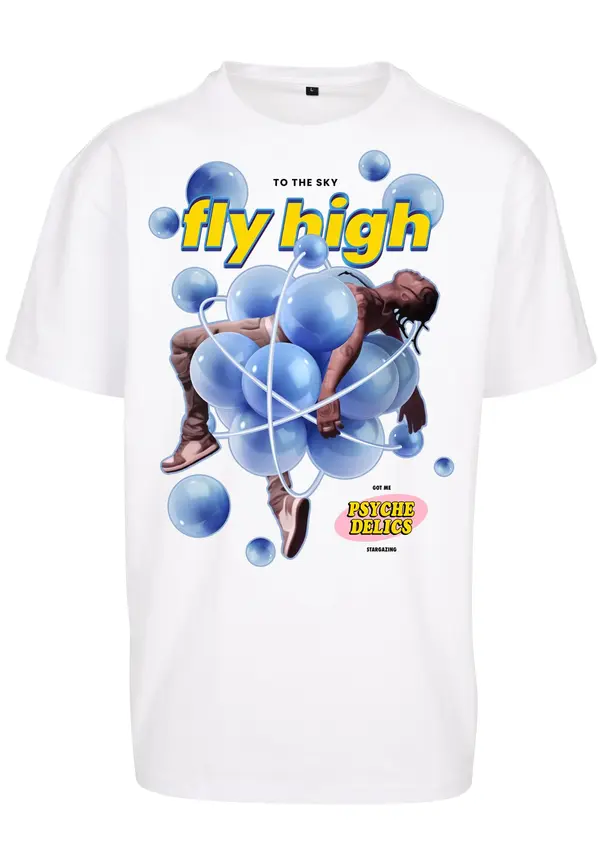 Mister Tee Psychadelic oversize t-shirt white