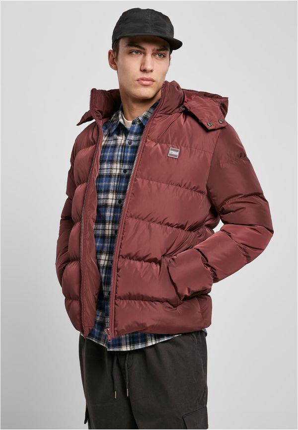 UC Men Puffer Hooded Jacket Cherry