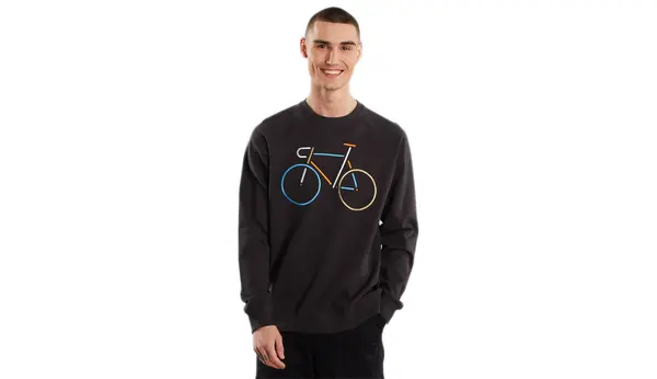 Dedicated Pulover Dedicated Malmoe Color Bike ogljeno siv