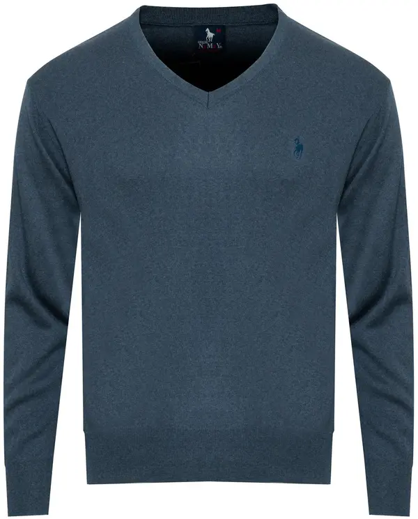 N&M&Y Pulover N&amp;M&amp;Y V 3010 Granatowy Melanž