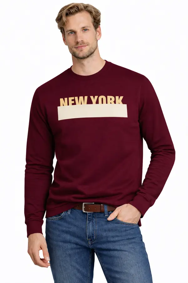 JUMPER Pulover s kapuco 202176 bordo