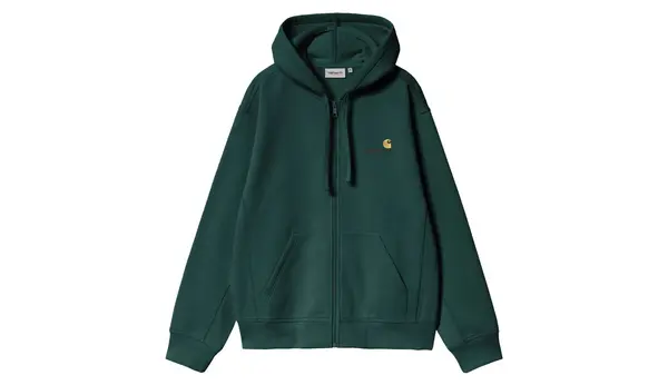 Carhartt Wip Pulover s kapuco Carhartt WIP, temno zelen