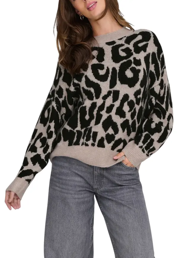 Jacqueline de Yong Pulover z leopardjim vzorcem Jacqueline De Yong