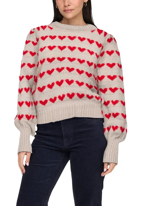 Jacqueline de Yong Pulover z vzorcem srca Jacqueline De Yong
