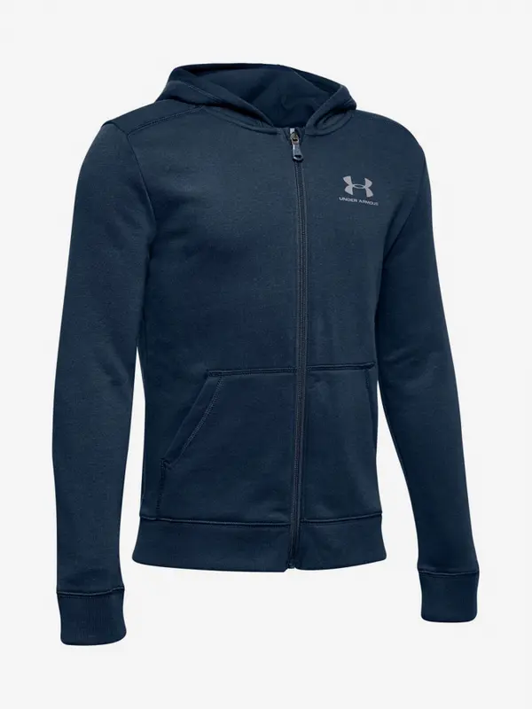 Under Armour Pulover z zadrgo iz bombažnega flisa Under Armour