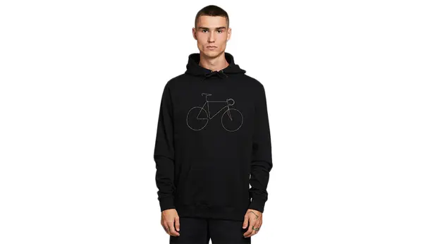 Dedicated Puloverji s kapuco in puloverji - Dedicated Hoodie Falun Rainbow Bicycle Black Črna