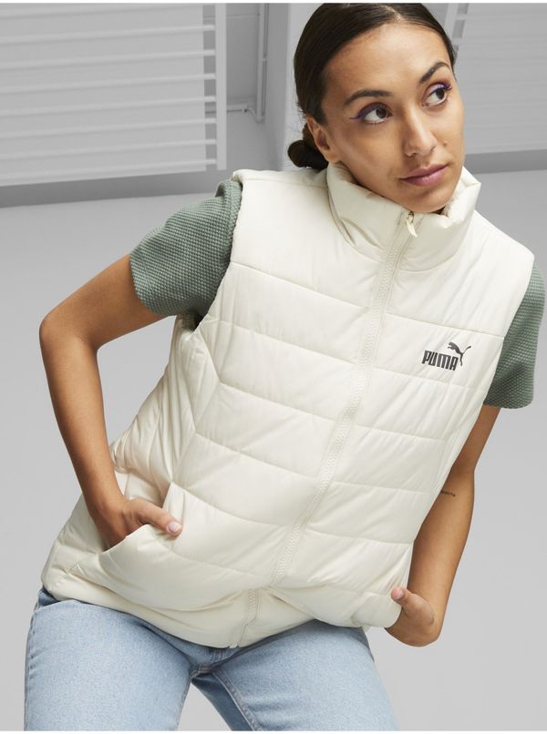 Puma Puma Ess Padded Vest Cream Women's Quilted Vest - Women