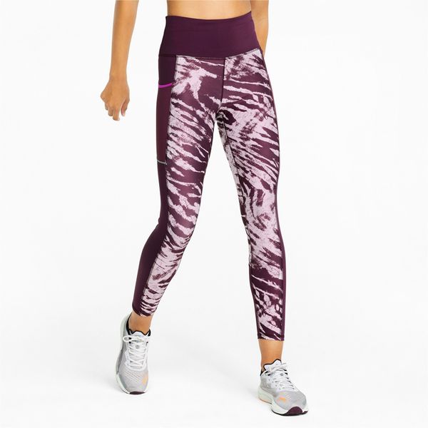 Puma Puma Run 5K Graphic High Waist 7/8 Tight Grape Wine Women's Leggings