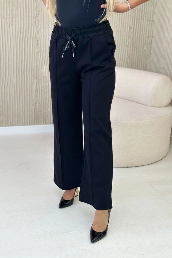 Kesi Punto Milano winter pants with wide legs black