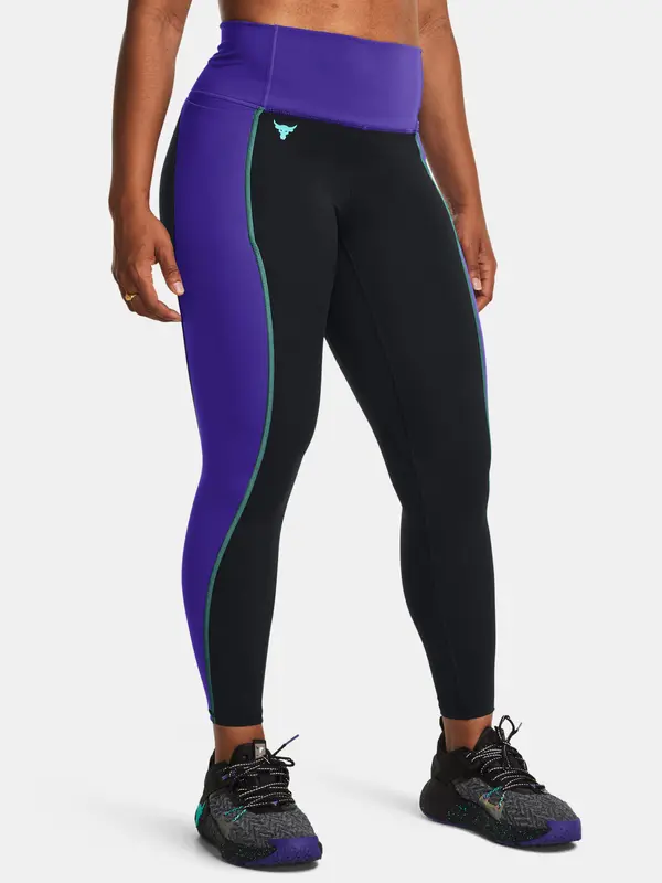 Under Armour Purple-Black Under Armour Pjt Rck LG Sports Leggings Clrblck Ankl Lg
