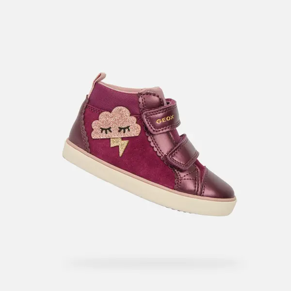 GEOX Purple Girls Shoes for First Steps Geox Gisli Girl - Girls