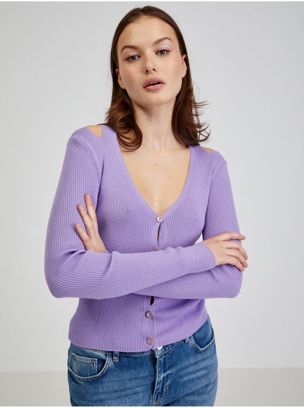 Orsay Purple Ladies Cardigan with Necklines ORSAY - Women