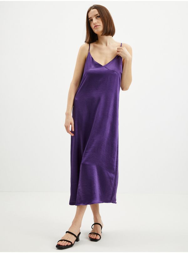 Only Purple Ladies Satin Midishdresses for Straps ONLY Cosmo - Women