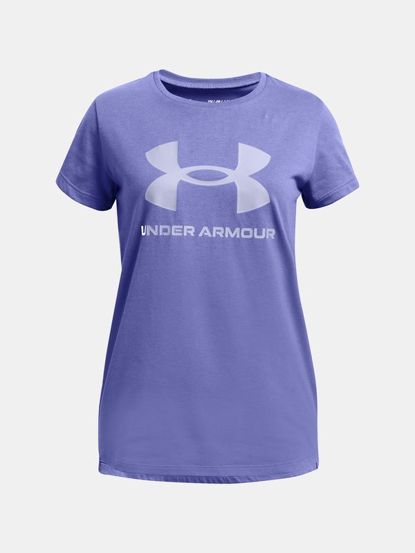 Under Armour Purple Under Armour UA G Sportstyle Logo SS Girls' T-Shirt