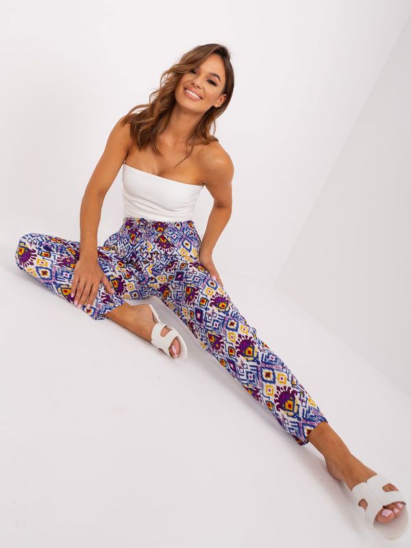 Fashionhunters Purple viscose pants made of SUBLEVEL fabric