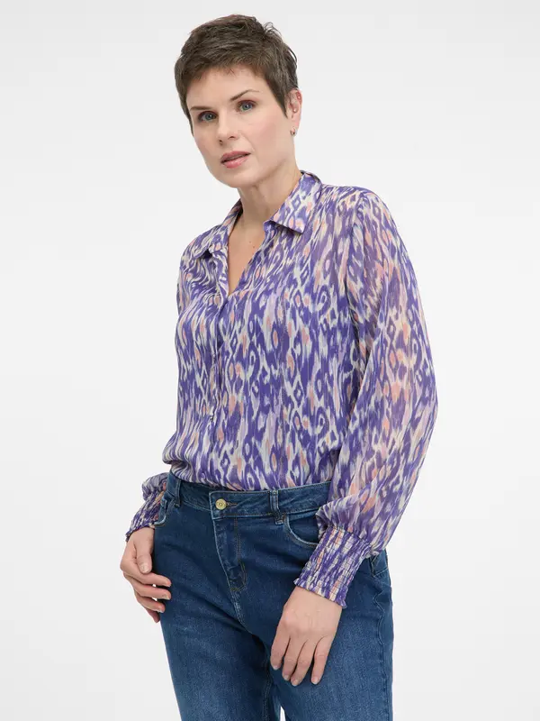 Orsay Purple Women's Collared Blouse ORSAY - Women's