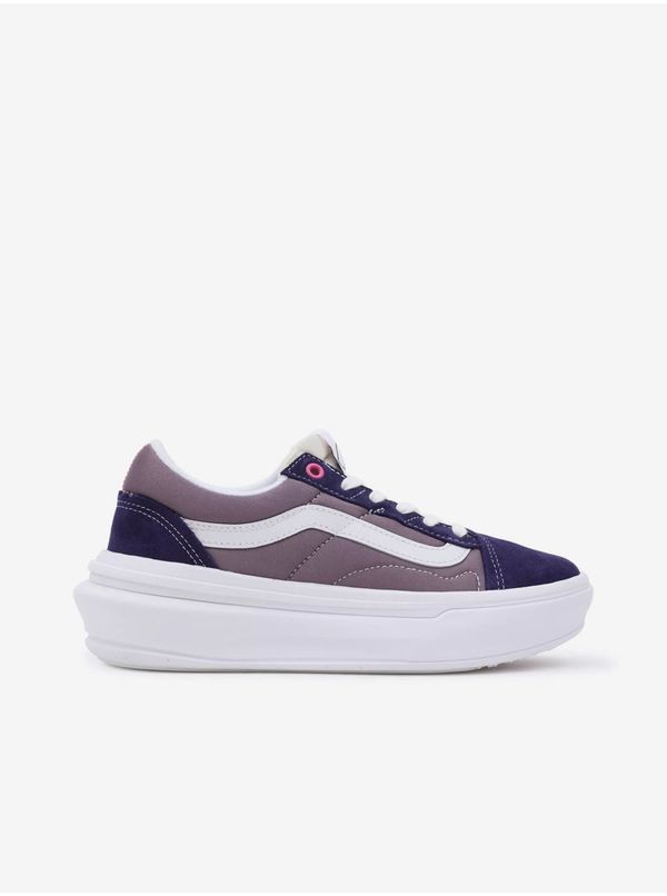 Vans Purple Women's Platform Sneakers with Leather Details VANS UA Ol - Women