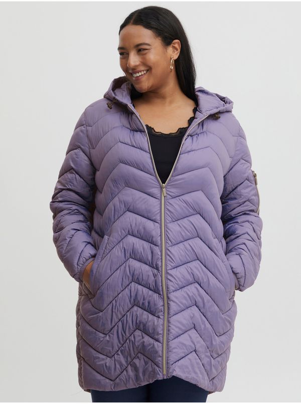 Fransa Purple women's quilted jacket Fransa - Women's