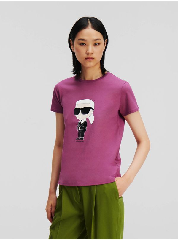 Karl Lagerfeld Purple women's T-shirt KARL LAGERFELD