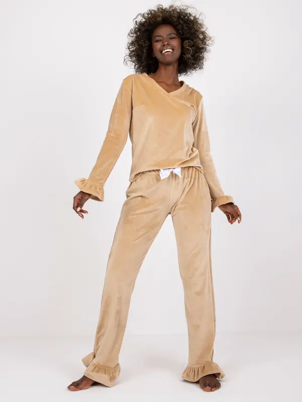 RUE PARIS Pyjamas-RV-PI-7394.23X-camel