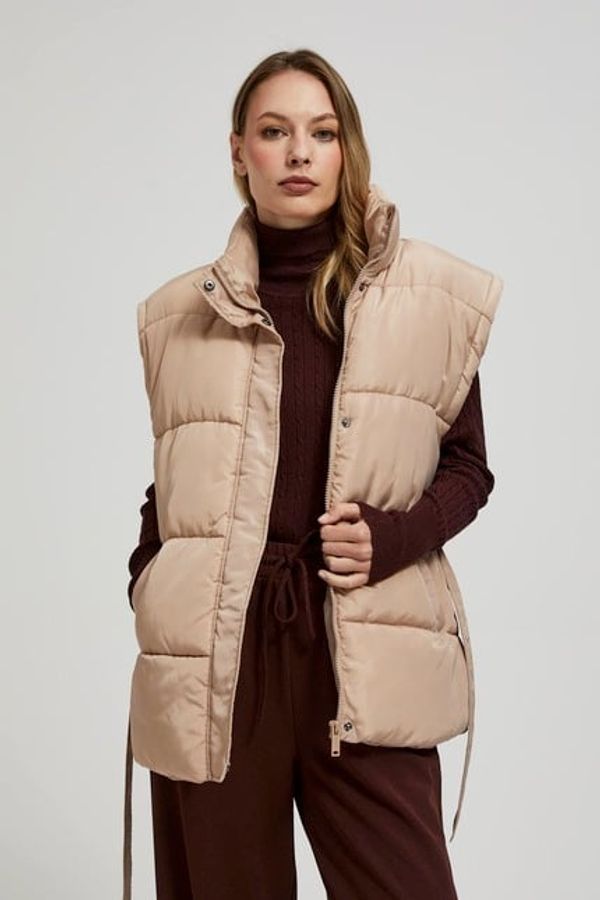 Moodo Quilted vest with belt