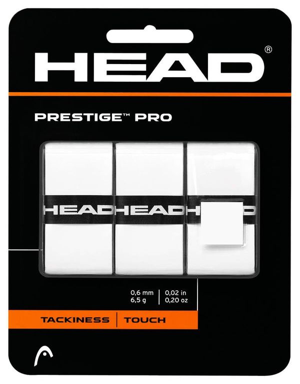 Head Racquet Grip Top Head Prestige Pro OverWrap White (3 pcs)