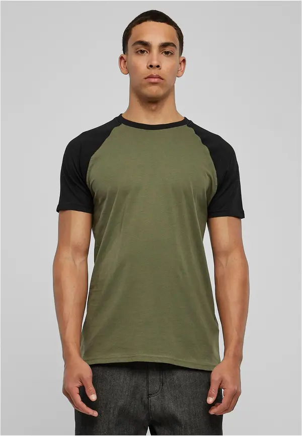 Urban Classics Raglan contrast t-shirt olv/bl