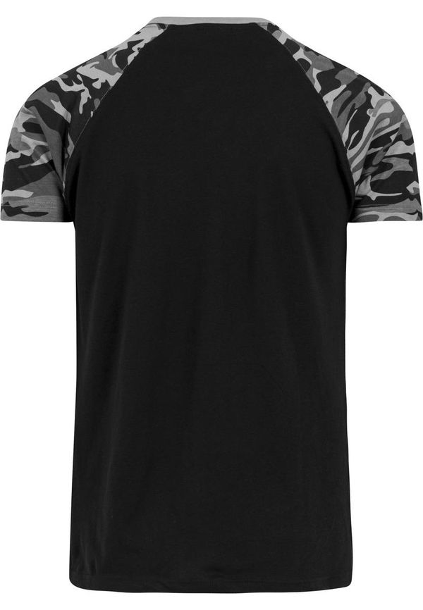 Urban Classics Raglan contrasting t-shirt blk/dark rhinestone