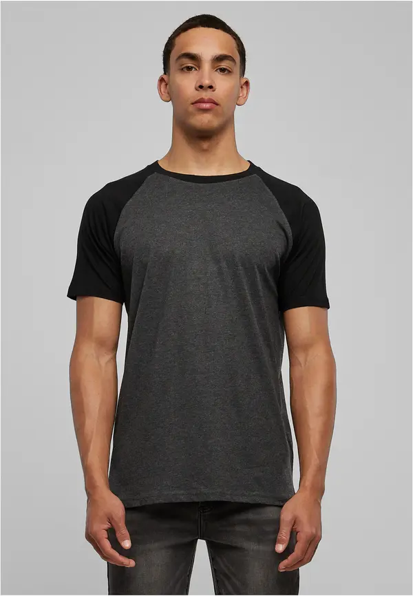 Urban Classics Raglan contrasting t-shirt cha/blk