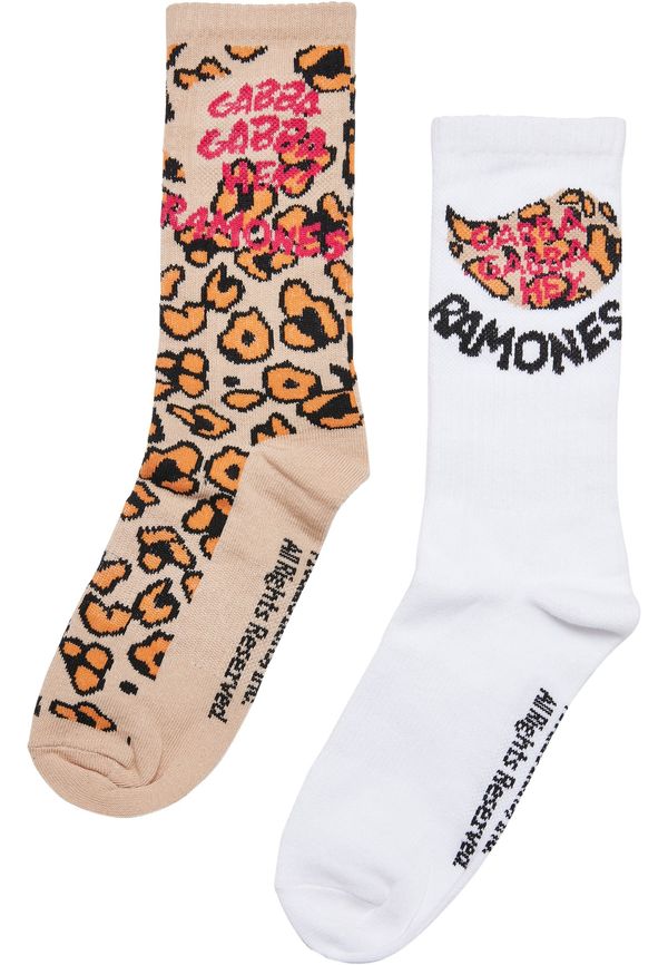 Merchcode Accessoires Ramones Leo Socks 2-Pack leo aop/offwhite