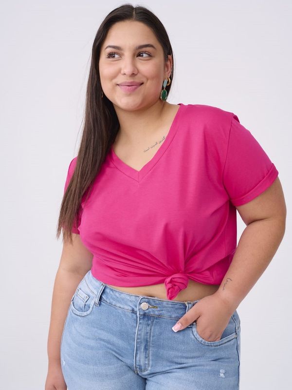 Blue Shadow Raspberry V-neck blouse Blue Shadow