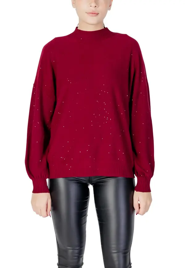 Choral Rdeč pulover z dolgimi rokavi