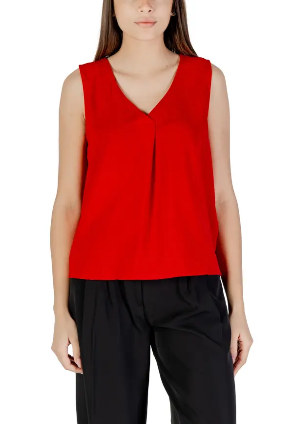 Only Rdeč ženski top brez rokavov