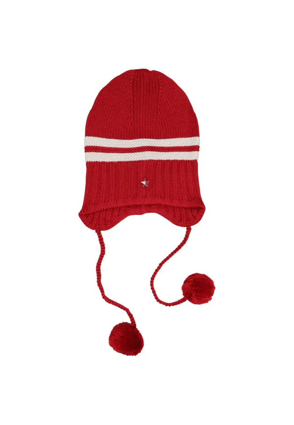 Tommy Hilfiger Jeans Rdeča kapa s cofki